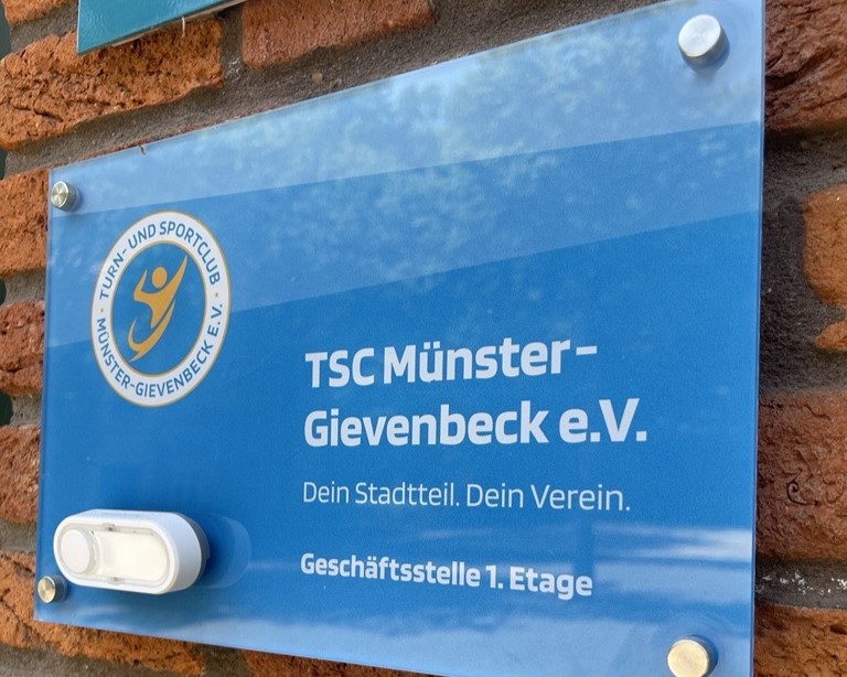 Eingangsschild Geschäftsstelle Arnheimweg